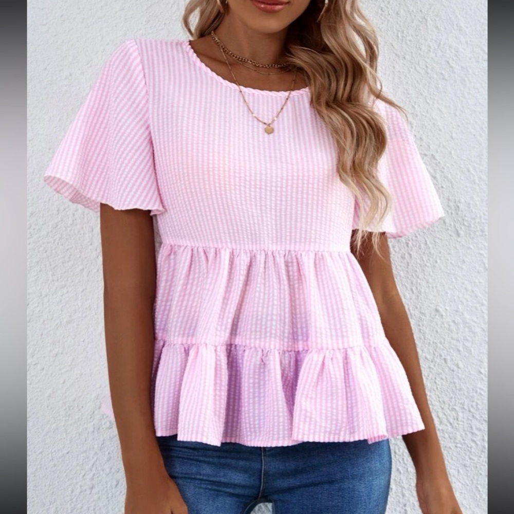 Flowy pink blouse